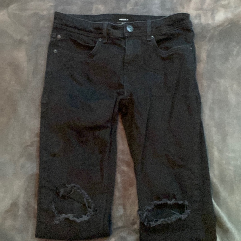forever 21 black ripped jeans